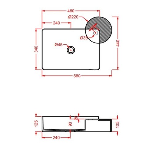 Раковина Artceram Cartesio накладная с одним отверстием цвет зеленый CAL002 35 00