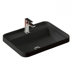 Раковина Artceram Fuori Scala встраиваемая сверху/накладная на консоль с одним отверстием цвет черный матовый TFL034 17 00