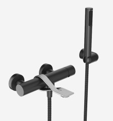 Смеситель для ванны Webert One-B NB850101441, чернай/сталь