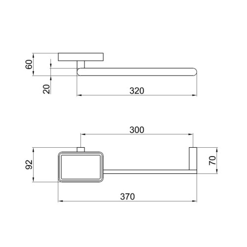 Полотенцедержатель с мыльницей Webert Living LV501601015, хром