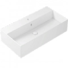 Раковина GALASSIA MEG11 PRO 8938 подвесная с одним отверстием с переливом цвет белый глянцевый