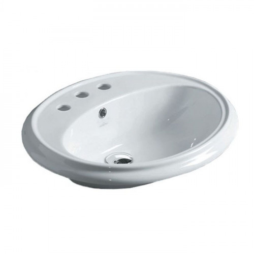 Раковина SIMAS ARCADE встраиваемая сверху с тремя отверстиями цвет белый AR859
