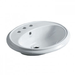 Раковина SIMAS ARCADE встраиваемая сверху с тремя отверстиями цвет белый AR859