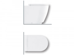 Унитаз HATRIA Fusion A0Y1ZA25 напольный безободковый слив универсальный цвет белый матовый