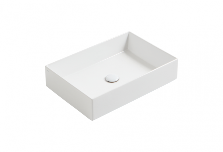 Раковина SIMAS AGILE накладная с одним отверстием эмалированная с 4 сторон цвет белый матовый AG60.BM
