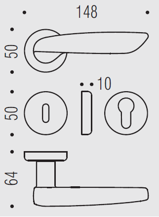 Дверная ручка Colombo DAYTONA PF11R хром матовый