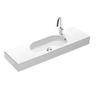 Раковина HATRIA AREA Y0Q901 подвесная или на тумбу с одним отверстием цвет белый