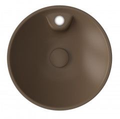 Раковина ISVEA SistemaY Soft накладная ШГВ 450*450*120 отверстия для смесителя 1 цвет коричневый матовый