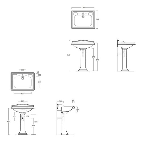 Раковина SIMAS ARCADE подвесная на пьедестал на тумбу с одним отверстием со спинкой цвет белый AR834