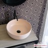 Раковина Scarabeo GLAM накладная без перелива без отверстий цвет розовый матовый 1808 54