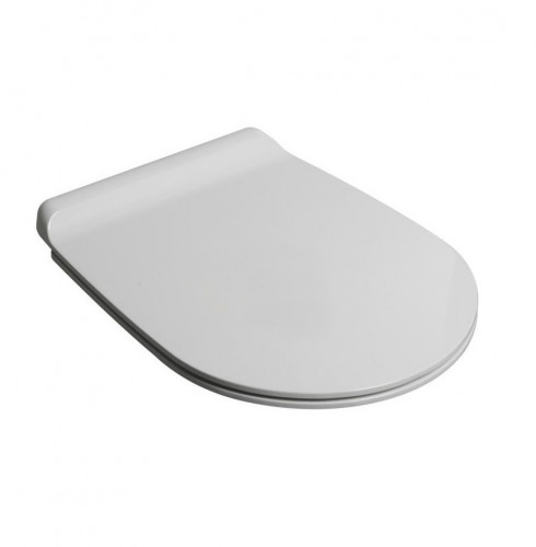 Сиденье с крышкой SIMAS GAMBASSI быстросъемное цвет белый петли хром GA003