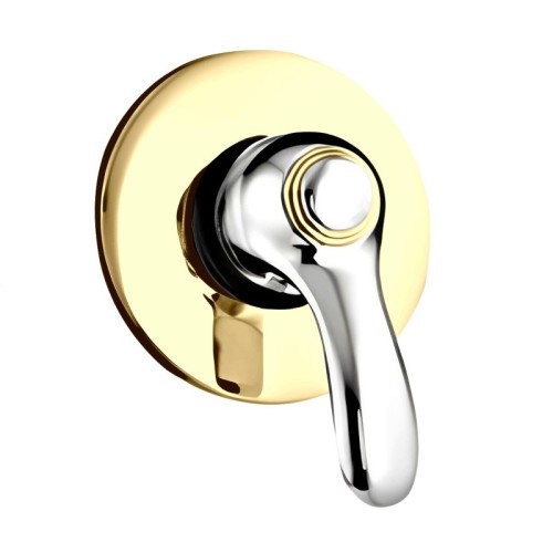 Смеситель для душа встраиваемый Webert Aurora AU880101017, хром/золото