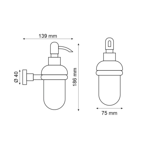 Дозатор жидкого мыла Webert Rimini RI500201010, золото