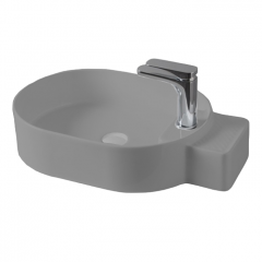 Раковина Artceram Cartesio накладная с одним отверстием  цвет серый CAL001 34 00