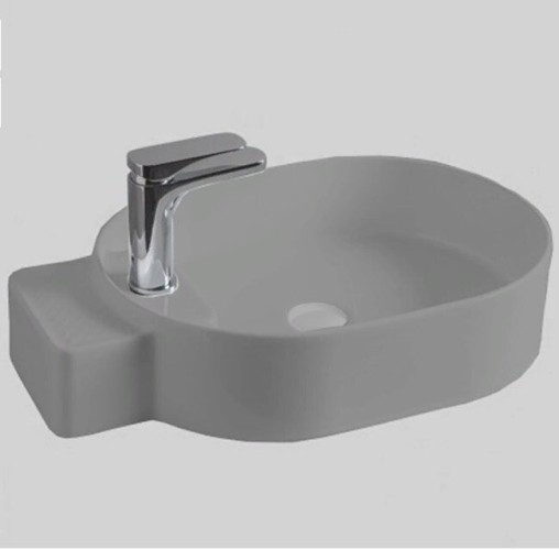 Раковина Artceram Cartesio накладная с одним отверстием цвет серый CAL001 34 00
