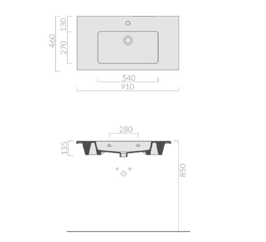 Раковина GALASSIA EDEN 7224 подвесная или встраиваемая сверху с одним отверстием с переливом цвет белый глянцевый