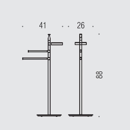 Стойка COLOMBO DESIGN PLANETS B9814 напольная с полотенцедержателем с мыльницей