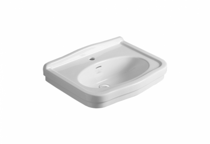 Раковина SIMAS LONDRA подвесная на пьедестал с одним отверстием цвет белый LO924