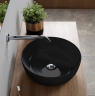 Раковина Scarabeo GLAM накладная без перелива без отверстий цвет черный глянцевый 1808 35