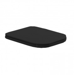 Сиденье с крышкой SIMAS HENGES с микролифтом быстросъемное цвет черный матовый петли хром HE004.NM