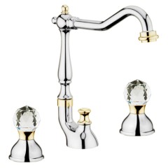 Смеситель для раковины Webert Karenina KA750202017. хром/золото