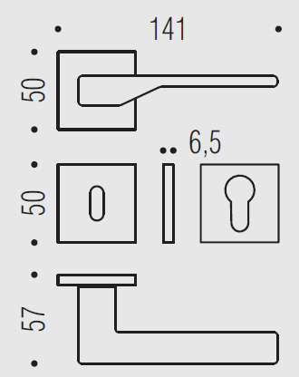 Дверная ручка Colombo DEA FF21R хром матовый