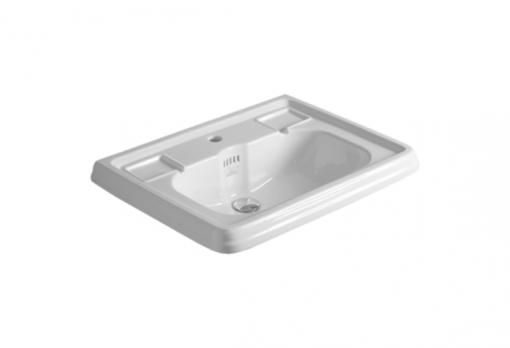 Раковина SIMAS ARCADE подвесная на пьедестал с одним отверстием без спинки цвет белый AR854