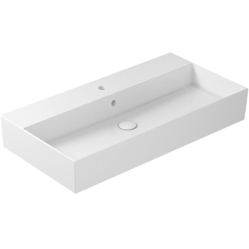 Раковина GALASSIA MEG11 PRO 8967 подвесная с одним отверстием с переливом цвет белый глянцевый