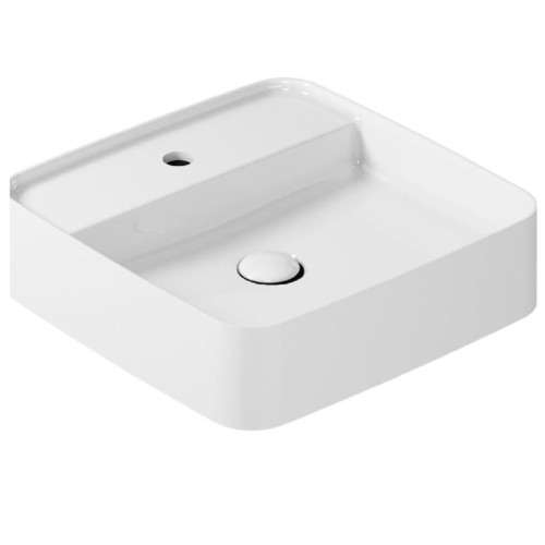 Раковина GALASSIA SMART B 7412 накладная с одним отверстием без перелива цвет белый глянцевый