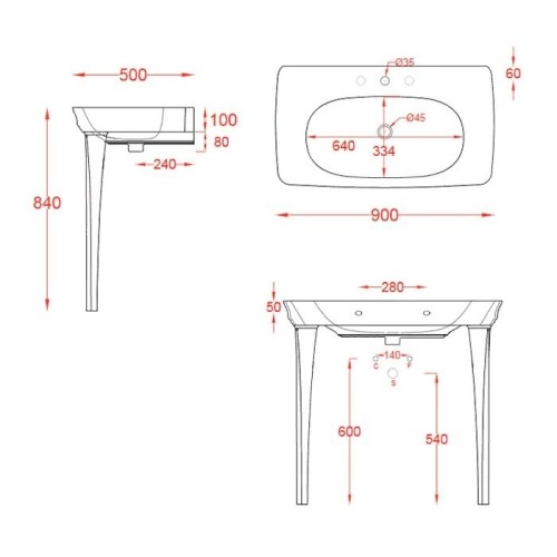 Раковина Artceram Civitas подвесная с одним отверстием цвет серый CIL002 34 00