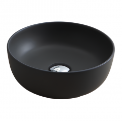Раковина Scarabeo GLAM накладная без перелива без отверстий цвет черный матовый 1808 49
