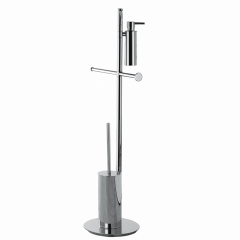 Стойка COLOMBO DESIGN PLANETS B9819 напольная с держателем туалетной бумаги и ершиком