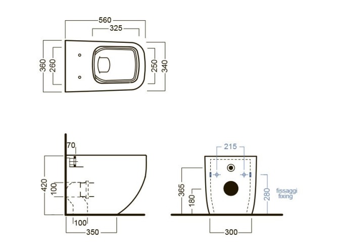 Унитаз HATRIA NEXT Y3AY01 напольный слив универсальный цвет белый