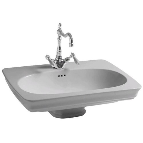 Раковина Artceram Civitas подвесная с пьедесталом с одним отверстием цвет серый CIL001 34 00