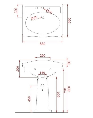 Раковина Artceram Hermitage подвесная с пьедесталом с одним отверстием цвет черный HEL002 03 00