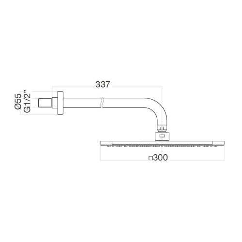 Верхний душ Webert AC0842740, белый