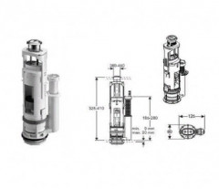 Механизм смыва GALASSIA 9046 цвет