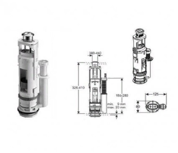 Механизм смыва GALASSIA 9046 цвет