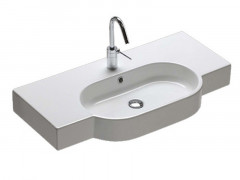 Раковина HATRIA AREA YXA001 подвесная или на тумбу с одним отверстием с переливом цвет белый