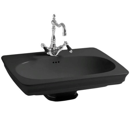 Раковина Artceram Civitas с пьедесталом с одним отверстием цвет черный CIL001 03 00