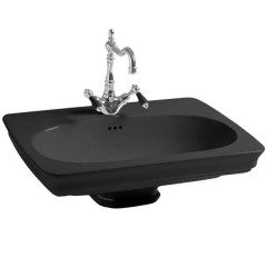 Раковина Artceram Civitas с пьедесталом с одним отверстием  цвет черный CIL001 03 00