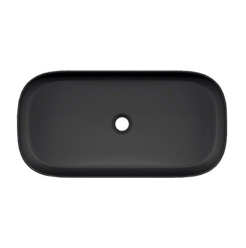 Раковина Scarabeo GLAM накладная без перелива без отверстий цвет черный матовый с антибактериальным и грязеотталкивающим покрытием BIOKER 1803 49 BK