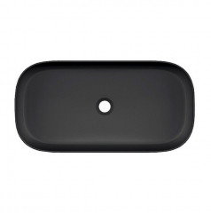 Раковина Scarabeo GLAM накладная без перелива без отверстий цвет черный матовый с антибактериальным и грязеотталкивающим покрытием BIOKER 1803 49 BK