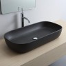 Раковина Scarabeo GLAM накладная без перелива без отверстий цвет черный матовый с антибактериальным и грязеотталкивающим покрытием BIOKER 1803 49 BK