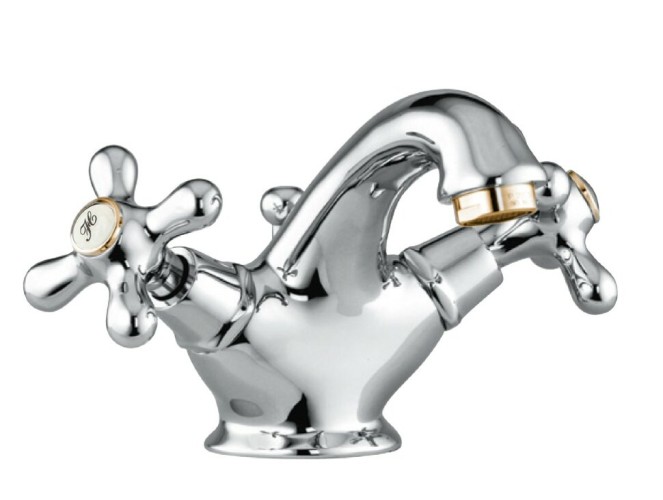 Смеситель для раковины Webert Armony AM700108017. хром/золото