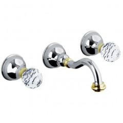 Смеситель для раковины Webert Karenina KA750404017. хром/золото