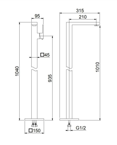 Смеситель для раковины Webert Pegaso PE832101010. золото