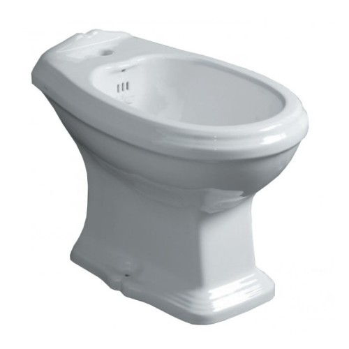 Биде SIMAS ARCADE Напольное приставное с одним отверстием и двумя намеченными без желоба цвет белый AR833