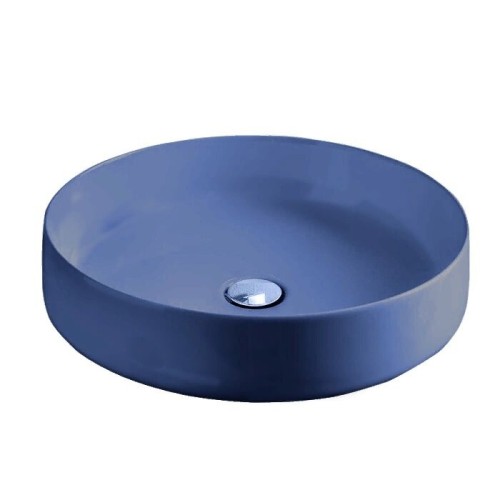 Раковина Artceram Cognac Quadro накладная без отверстий цвет Blue sapphire COL002 16 00