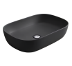 Раковина Scarabeo GLAM накладная без перелива без отверстий цвет черный матовый с антибактериальным и грязеотталкивающим покрытием BIOKER 1804 49 BK